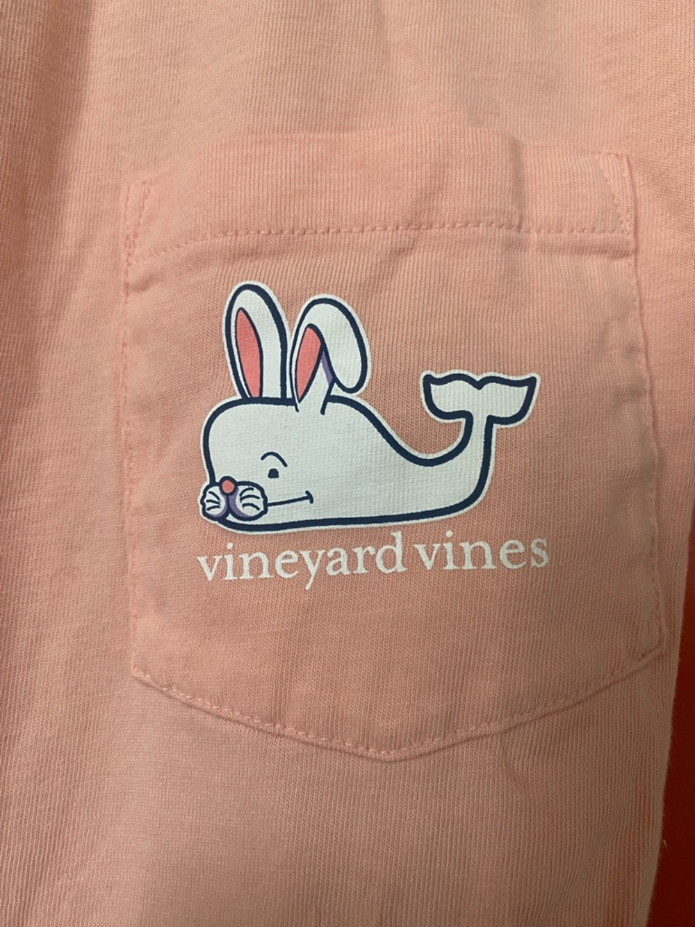 Vineyard Vines Coral Pink Logo Tee